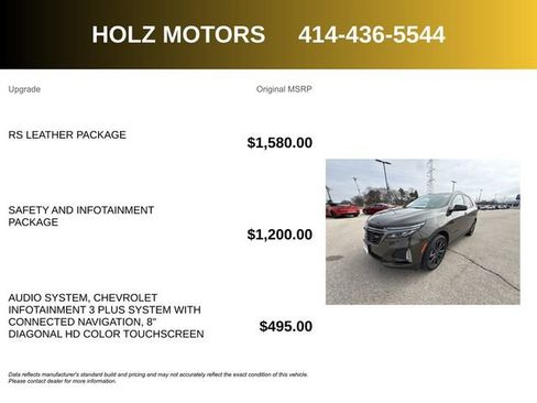 Certified 2023 Chevrolet Equinox RS w/ RS Leather Package image 5