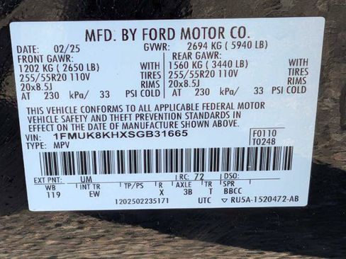 Certified 2025 Ford Explorer ST-Line AWD/4WD image 30