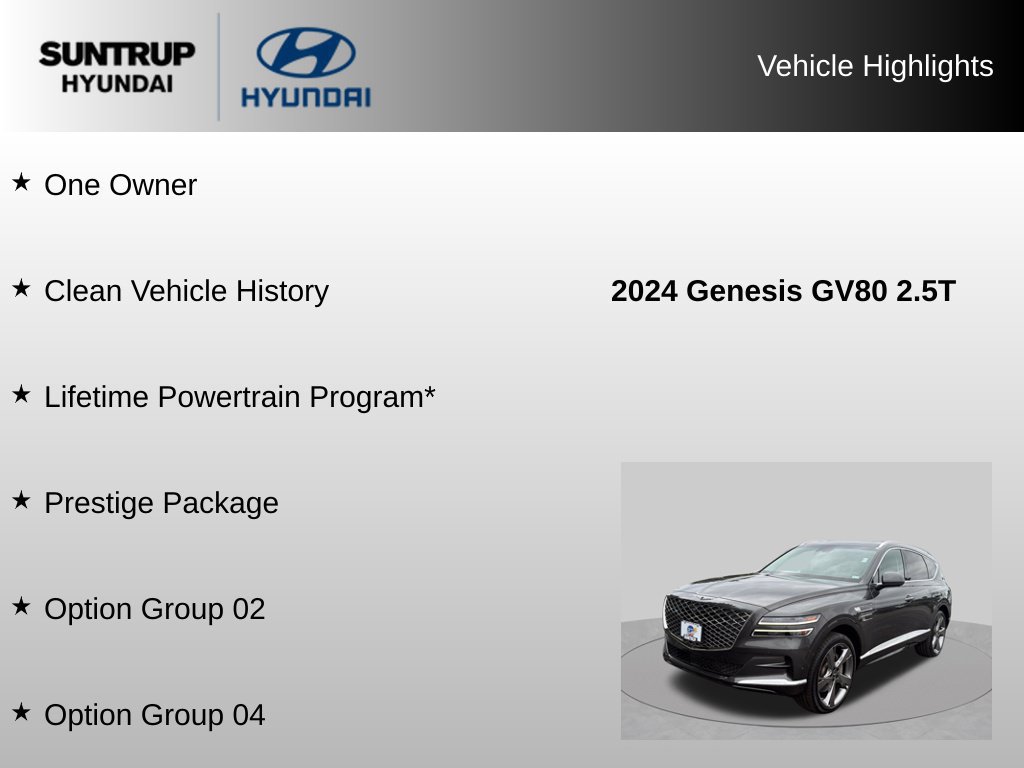 Used 2024 Genesis GV80 2.5T w/ Prestige Package AWD/4WD image 8