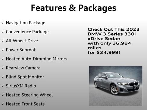 Used 2023 BMW 330i xDrive Sedan w/ Driving Assistance Package AWD/4WD image 4