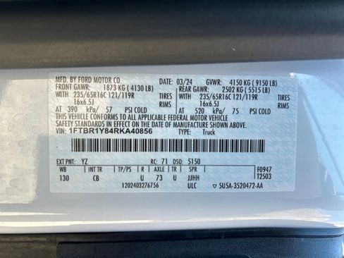 Used 2024 Ford Transit 250 Base w/ Exterior Upgrade Package image 24