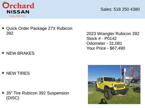 Used 2023 Jeep Wrangler Unlimited Rubicon 392 w/ Dual Top Group AWD/4WD image 7