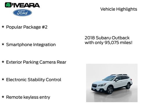 Used 2018 Subaru Outback 2.5i Limited w/ Popular Package #2 AWD/4WD image 7