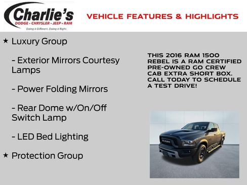 Certified 2016 RAM 1500 Rebel w/ Luxury Group image 20