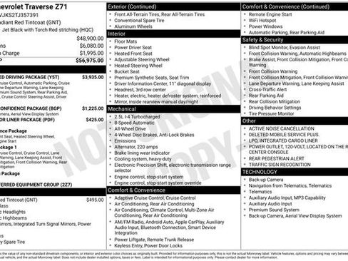 New 2026 Chevrolet Traverse Z71 w/ Enhanced Driving Package AWD/4WD image 6