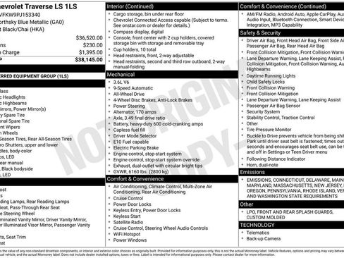 Used 2023 Chevrolet Traverse LS image 15