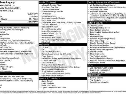 Certified 2025 Subaru Legacy AWD/4WD image 21