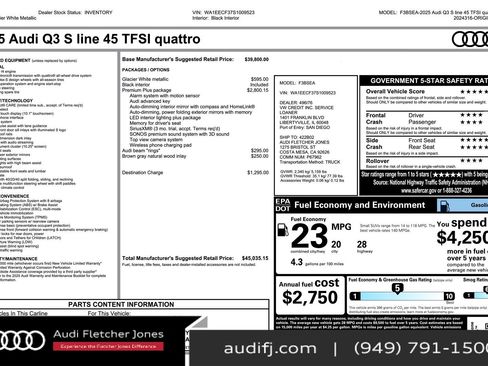 Used 2025 Audi Q3 2.0T Premium Plus w/ Premium Plus Package image 3