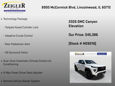 New 2026 GMC Canyon Elevation w/ Convenience Package AWD/4WD image 24