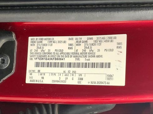 Certified 2019 Ford F150 Platinum w/ Equipment Group 701A Luxury AWD/4WD image 32