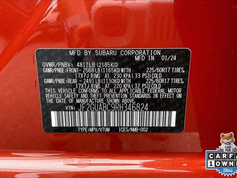 Certified 2024 Subaru Crosstrek 2.0i AWD/4WD image 33