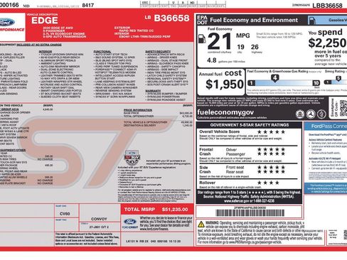 Used 2020 Ford Edge ST w/ Equipment Group 401A AWD/4WD image 46