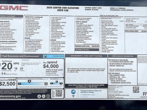 New 2026 GMC Canyon Elevation w/ Convenience Package image 15