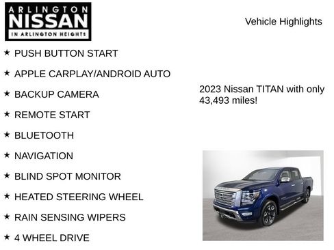 Used 2023 Nissan Titan Platinum Reserve w/ Off Road Protection Package AWD/4WD image 8