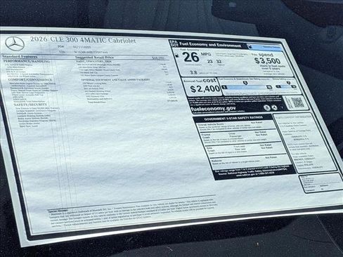 New 2026 Mercedes-Benz CLE 300 4MATIC Cabriolet image 17