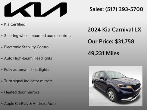 Used 2024 Kia Carnival LX image 7