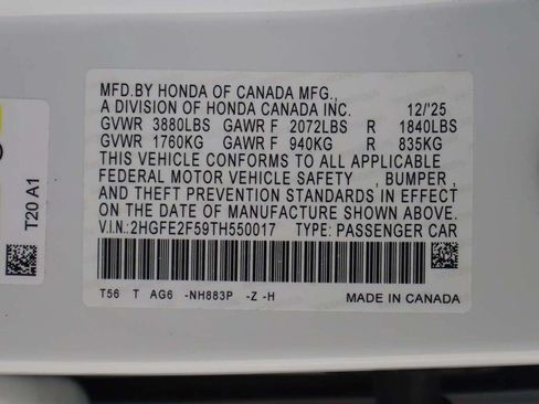 Certified 2026 Honda Civic Sport image 46