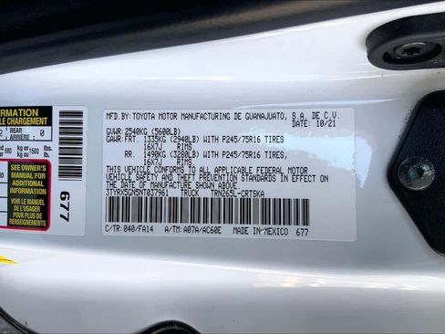 Used 2022 Toyota Tacoma SR RWD image 34