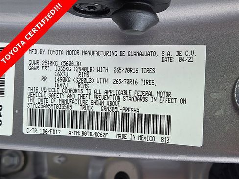 Certified 2021 Toyota Tacoma TRD Off-Road w/ Technology Package image 25