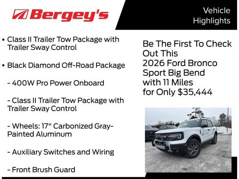 New 2026 Ford Bronco Sport Big Bend w/ Convenience Package AWD/4WD image 5