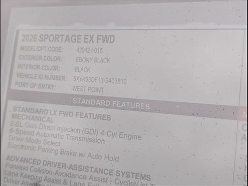 New 2026 Kia Sportage EX image 14