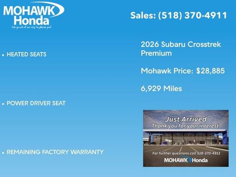 Used 2026 Subaru Crosstrek 2.5i Premium AWD/4WD image 4