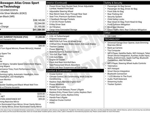 Used 2021 Volkswagen Atlas Cross Sport SE w/ Panoramic Sunroof Package AWD/4WD image 3