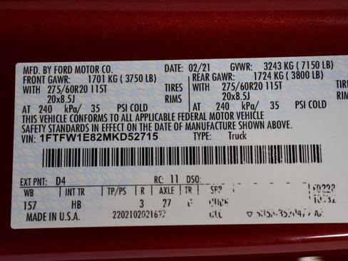 Used 2021 Ford F150 Lariat w/ Equipment Group 502A High AWD/4WD image 30