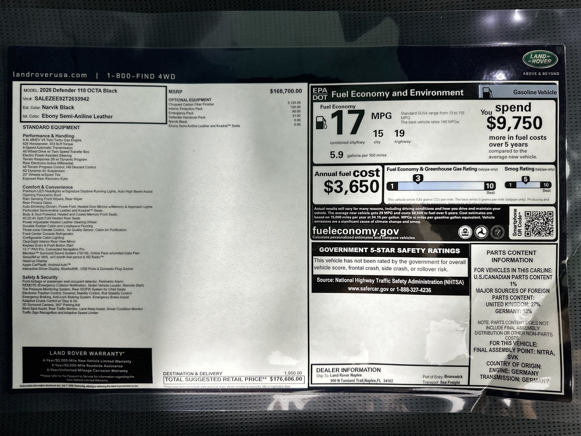 New 2026 Land Rover Defender 110 OCTA AWD/4WD image 29