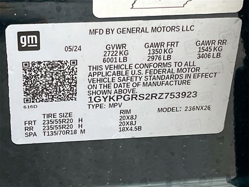 Used 2024 Cadillac XT6 Sport w/ LPO, ONYX Package image 35