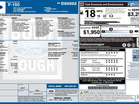 Used 2022 Ford F150 XLT w/ Equipment Group 301A Mid AWD/4WD image 2