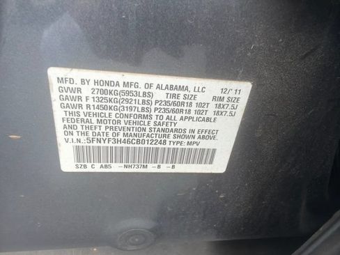 Used 2012 Honda Pilot EX image 13