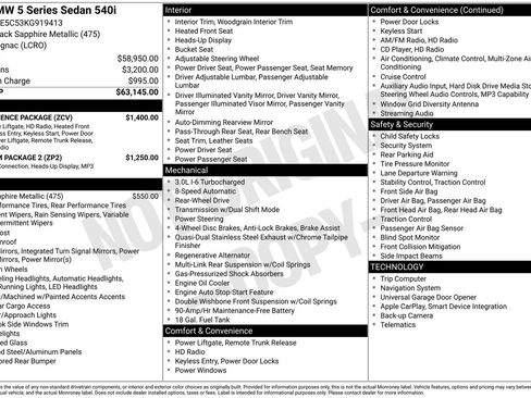 Used 2019 BMW 540i w/ Convenience Package image 6