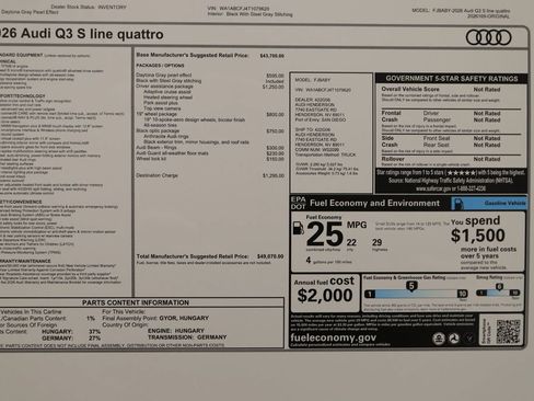 New 2026 Audi Q3 quattro 2.0T AWD/4WD image 35