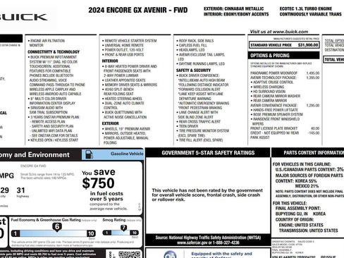 Used 2024 Buick Encore GX Avenir w/ Avenir Technology Package FWD image 6