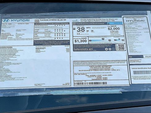 New 2026 Hyundai Tucson Blue SE AWD/4WD image 14