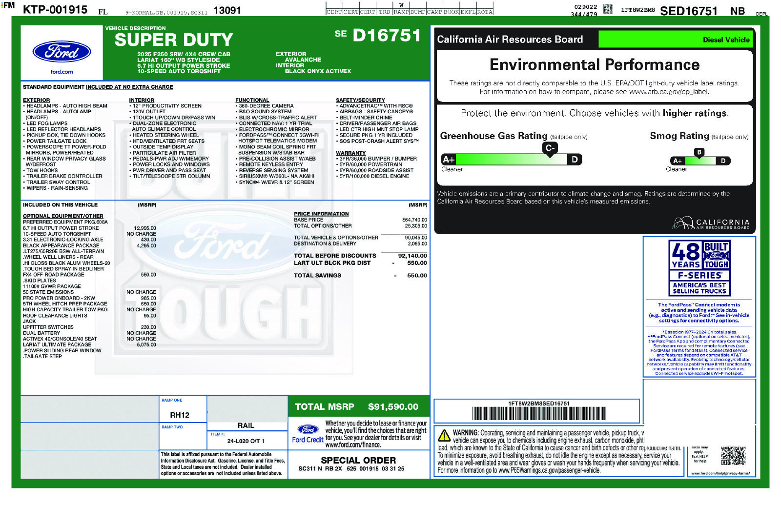 Used 2025 Ford F250 Lariat w/ Lariat Ultimate Package AWD/4WD image 1