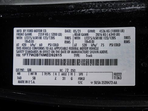 Used 2021 Ford F250 Lariat w/ Lariat Value Package AWD/4WD image 61