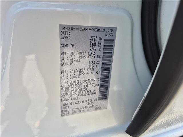 Used 2024 Nissan Frontier Pro-X w/ Pro Convenience Package RWD image 24