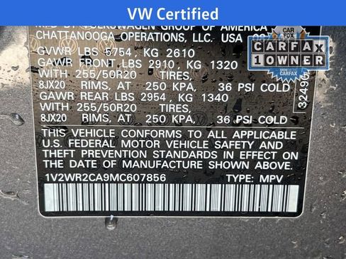 Certified 2021 Volkswagen Atlas SE image 35