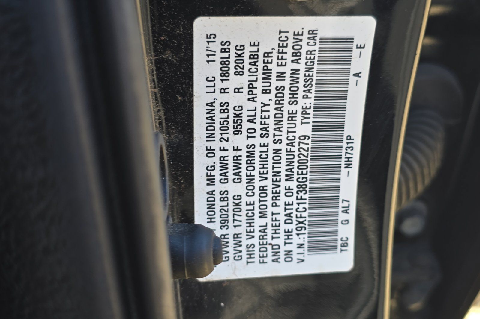 Used 2016 Honda Civic EX-T image 12