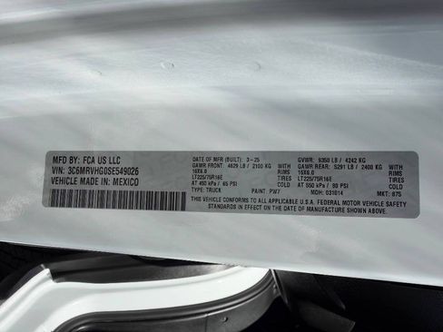 Used 2025 RAM ProMaster 3500 w/ Convenience Group FWD image 22
