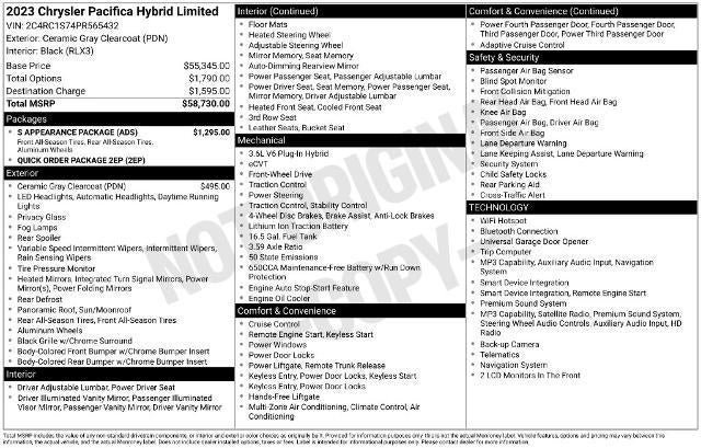 Used 2023 Chrysler Pacifica Limited w/ S Appearance Package FWD image 34