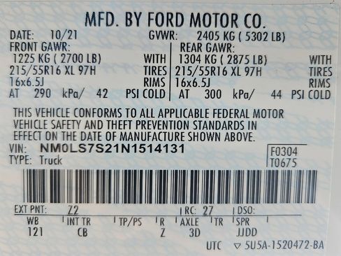 Used 2022 Ford Transit Connect XL image 62