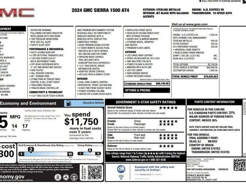 Used 2024 GMC Sierra 1500 AT4 w/ AT4 Preferred Package image 6