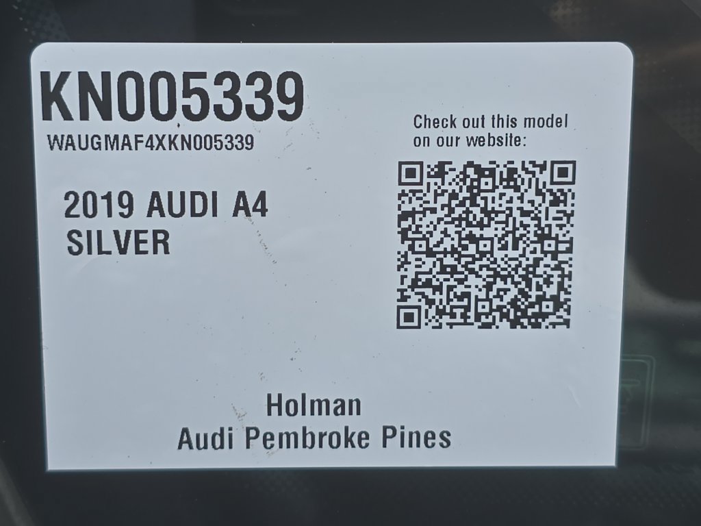 Used 2019 Audi A4 2.0T Premium w/ Convenience Package FWD image 28