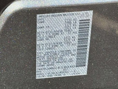 Used 2020 Nissan Pathfinder S AWD/4WD image 29