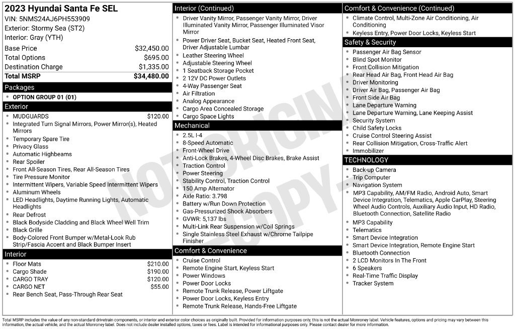 Used 2023 Hyundai Santa Fe SEL FWD image 3
