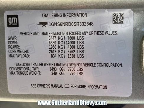 Used 2025 Chevrolet Tahoe LT image 54