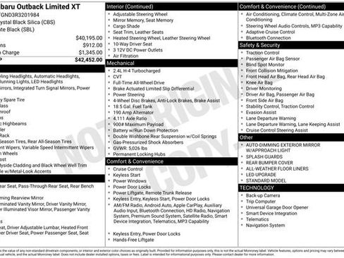 Certified 2024 Subaru Outback Limited XT AWD/4WD image 30